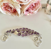 Victoria - Sterling Silver Butterfly Charm Amethyst Bracelet - Arteplata Jewelry Gallery